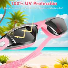 Gafas de Natación Profesionales con Accesorios (Gorro, Tapones, Pinzón Nasal) - Lentes Antiniebla, Sin Filtración y con Protección UV, Suaves y Cómodas, Aptas para Adultos, Niños, Mujeres y Hombres - 1 - Ver 4