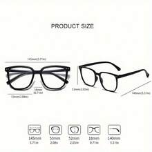 3Pcs Unisex Glasses -  Black Square Frames, Blue Light , Digital Screen Protection, Lightweight And Durable Eyewear For Men And Women - 熱賣 - 查看 7