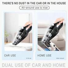 CascadeVac Aspiradora portátil de mano para hogar y auto, potente succión, mini aspiradora de limpieza con USB recargable y múltiples accesorios, adecuada para el coche, el hogar y la oficina, herramienta de ranura incluida