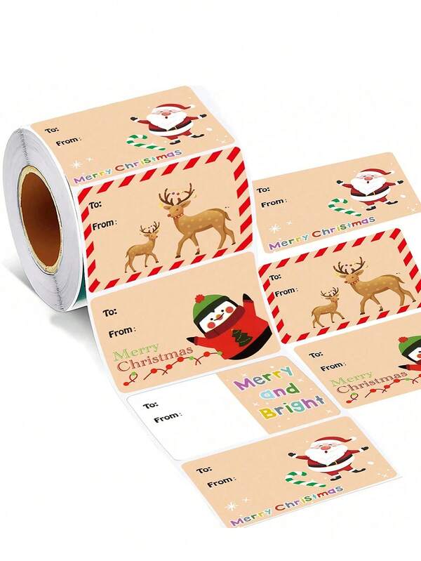 200pcs Christmas Gift Stickers, Self-Adhesive And Multi-Purpose Christmas Decoration Labels For Gift Wrapping, General Purpose Self-Adhesive Labels, Multi-Style, Christmas Decorations, Christmas, Christmas Crafts, Christmas Gifts, Multi-Purpose Holiday Decoration Labels, For Holiday Gift Wrapping, Daily General Purpose Self-Adhesive Labels