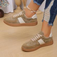 Fashionable New German Shepherd Design Women's Party Sports Shoes, Women's Casual Flat Shoes - Khaki - View 8