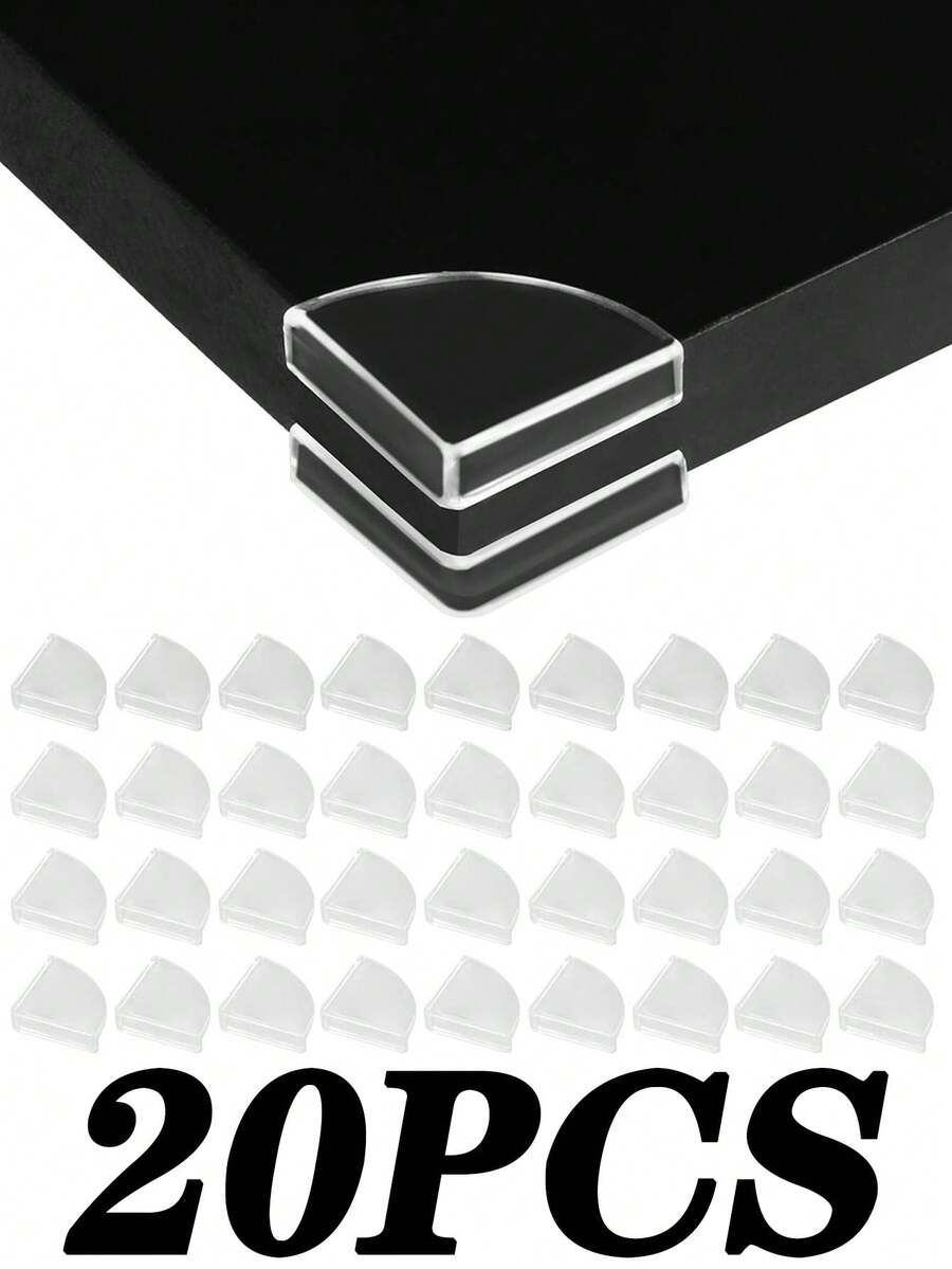 24/20/16/12/10/8/6/4件超薄透明边缘保险杠，护角，边缘保护器，适用于家具，超薄桌子，窗户，床等。 - 彩色 - 查看 1
