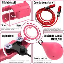 LIKYO Weighted, 32 Nudos Desmontables para Adultos Y Principiantes,Aro de Fitness Infinito Ajustable y Desmontable, 2 en 1 Equipo de Ejercicio de Cintura y Abdominales - 1 - Ver 5