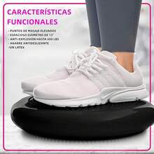 Cojín De Equilibrio De Estabilidad Al Aire Inflado, Core Balance Disc Trainer, Disco De Estabilidad Para Estado Físico Y La Estabilidad, Balancin Disc Para Ejercicio De Terapia Física Con Bomba - Negro - Ver 5