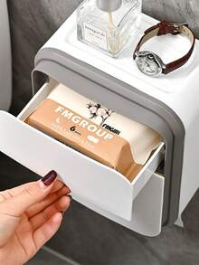 浴室免钻孔厕纸架 - 防水不锈钢，酒店风格壁挂式纸巾架，淋浴房收纳必备防水免钻孔厕纸架 - 不锈钢壁挂式纸巾架，酒店风格浴室纸巾收纳架，淋浴房必备 - 彩色 - 查看 5