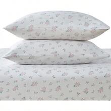 Black Sheets, Deep Pocket, 1800 Thread Count, Soft Breathable, Cute Printed Boho Farmhouse Bed Sheets, Up To 18 Inch - White and Pink - View 8