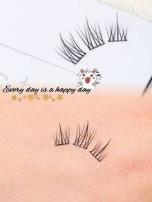 Self-Adhesive Eyelash Clusters DIY Eyelash Extension C Curl Natural 36pcs Clusters Pre-Glued 8-12mm Eyelash Clusters With Thin Band
