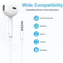 2026 Hot Wired Earbuds 2 Pack, Earbuds HiFi Stereo Wired Earphones Headphones With Microphone Volume Control Compatible With IPad, Laptop, MP3, Android Smartphones, Fits All 3.5mm Jack Device - USB-C - Xem 5