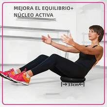 Cojín De Equilibrio De Estabilidad Al Aire Inflado, Core Balance Disc Trainer, Disco De Estabilidad Para Estado Físico Y La Estabilidad, Balancin Disc Para Ejercicio De Terapia Física Con Bomba - Negro - Ver 2