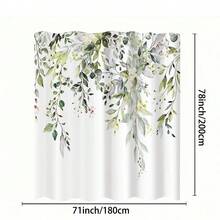 Green Plant Design Waterproof Mildew Resistant Polyester Bathroom Shower Curtain With Dry And Wet Separation, Barrier Partition Decor Home Bathroom Decor Fall Decor Bathroom Accessories Back To School - Leaves - View 18