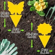 Random Shapes Landisun Fruit Fly Traps 50PCS Fungus Gnat-Traps For Indoor-Outdoor Yellow Fruit-Fly Sticky-Trap Plants Flying Bug Insects Traps