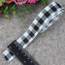 1pc Plaid Burlap Ribbons Wired Edge Tape Christmas Ribbon For Gift Wrapping DIY Hair Bows Christmas Decoration