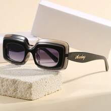 New Oversized Retro Style Glasses, Versatile & Fashionable, Vintage Square Large Frame Plastic Fashionable Glasses, Classic Design For Outdoor Sports, Cycling, Travel, Beach, Driving, Fishing, Summer, Classic Square Frame Style, Youthful Choice, Suitable For Daily Casual, Outdoor Activities, Photoshoot, Holiday Parties And More