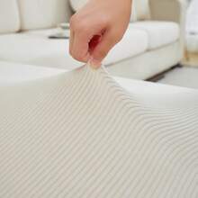1pc Elastic Elastic Sofa Cushion Cover For All Seasons, Anti-Slip Sofa Cover, Living Room Sofa Protective Cover Suitable For L-Shaped Sofa And 1234-Seater Sofa - Beige - View 7