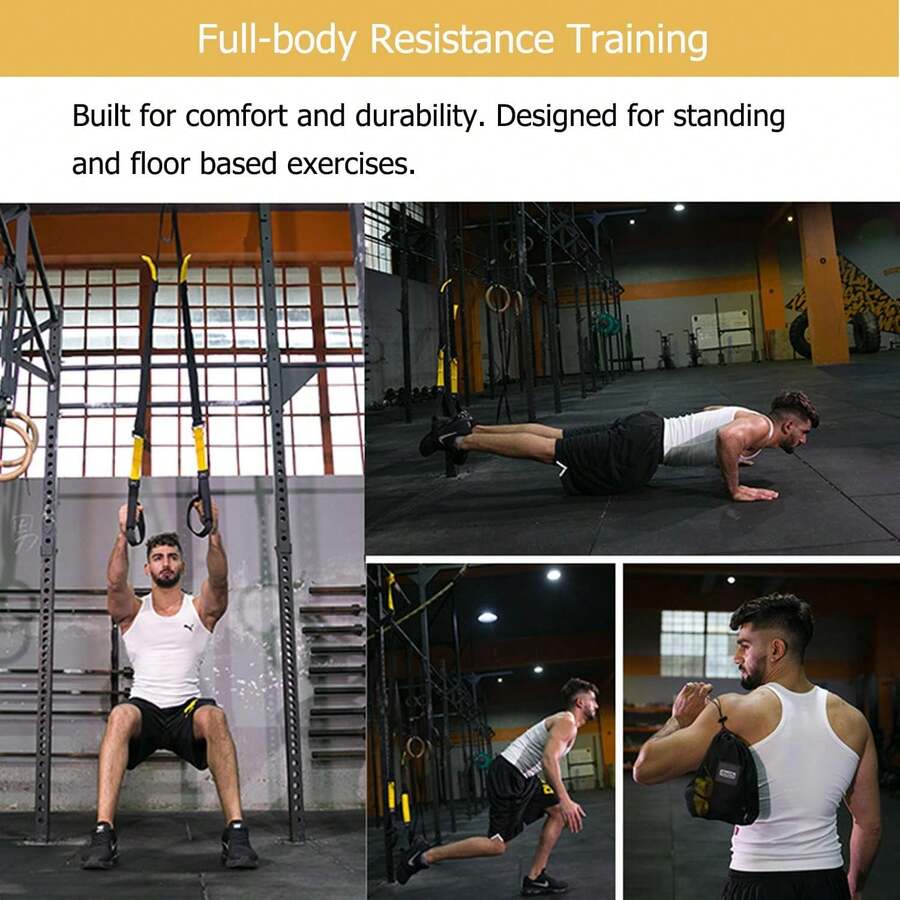 Correas de entrenamiento de suspensión |     correas de entrenamiento de resistencia al peso corporal, kit de entrenamiento de gimnasio en casa, fitness para interiores o exteriores - 1 - Ver 1