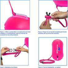 TAGNEFLOR Boya de Natación Aguas Abiertas - Flotador de Natación Salvaje,Flotador de Remolque Ligero con Bolsillo Impermeable para Teléfono |  Visibilidad Alta | Adultos/Niños - Naranja - Ver 5