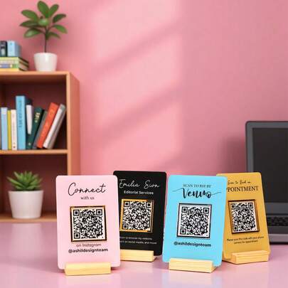 1 logo mã QR mạng xã hội tùy chỉnh, bảng hiệu mạng xã hội cá nhân hóa, logo mã QR, logo làm đẹp, logo doanh nghiệp, logo thanh toán, logo salon, chất liệu acrylic, đế gỗ, bảng hiệu kinh doanh, bảng hiệu salon, thực đơn, bảng giá, thời trang, tối giản, độc đáo, thanh lịch, phù hợp cho nhiều dịp kinh doanh, cũng có thể dùng làm quà tặng cá nhân hóa, tự làm, tùy chỉnh số lượng lớn.