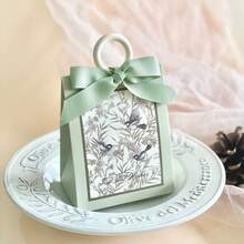 5pcs Rustic Floral & Bird Design Wedding/Party/Birthday Gift Boxes