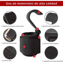 DQST Gancho con Muñequera para GYM, Straps para Gym para Levantamiento de Pesas, Straps de Gancho con Muñequera para hombres mujeres, Adecuada para Levantamiento de Pesas, Dominadas, Peso Muerto. - rojo - Ver 5
