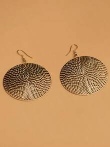 2026 New Retro Round Water Drop Earrings - Gold - View 2