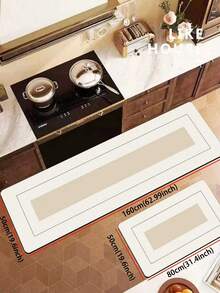 1pc Diatomite Modern Minimalist Color Block Pattern Kitchen Floor Mat, Lightweight, Shock-Absorbent Anti-Fatigue Kitchen Carpet, Absorbent, 3mm Thickness, Suitable For Kitchen, Bathroom, Entryway, Laundry Room, Study, Living Room, Etc. - Multicolor - View 8