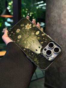 1pc Aviation Themed Ghost In Floral Design Shockproof Scratch-Resistant Protective Phone Case, Suitable For Travel Lovers, Halloween Gift, Compatible With IPhone XR/11 Pro Max/7P/8P/12 Pro/12 Pro Max/13 Pro/13 Pro Max/14 Pro/14 Pro Max/15 Pro/15 Pro Max/14/15Plus/16E/16 Pro/16 Pro Max/SMART8/Galaxy A55/Galaxy A15/Galaxy S23/S24/S25 Ultra