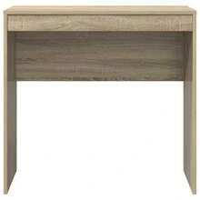 Escritorio Larryhot Roble Sonoma 80 x 40 x 76 cm Madera de ingeniería, resistente y duradera, fácil de montar, estilo decorativo, bonito y práctico. - Marrón - Ver 4