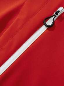 女士短款外套，春季轻便连帽多口袋拉链休闲户外外套