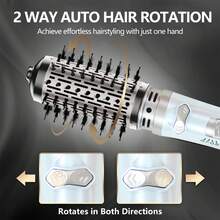 3-In-1 Rotating Hair Dryer Brush Set - Rotating Hair Dryer With 2 Interchangeable Brush Heads (1.5 Inch And 2 Inch), Perfect Gift For Women For Hair Volumizing/Drying/Straightening/Curling - View 6