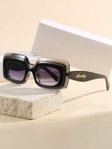 New Oversized Retro Style Glasses, Versatile & Fashionable, Vintage Square Large Frame Plastic Fashionable Glasses, Classic Design For Outdoor Sports, Cycling, Travel, Beach, Driving, Fishing, Summer, Classic Square Frame Style, Youthful Choice, Suitable For Daily Casual, Outdoor Activities, Photoshoot, Holiday Parties And More