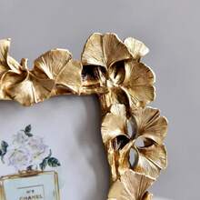 Picture Frame Vintage Gold Frames, Ornate Leaf Textured Hand-Crafted Resin With Glass Front, Gold Picture Frames For Tabletop Display, Retro Design Home Decor - Gold - View 6