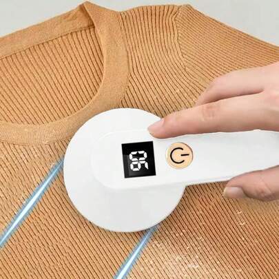 Rechargeable Lint Remover - Portable Fuzz Shaver | USB Rechargeable Fabric Shaver And Clothes Trimmer With Digital Display, Long Battery Life, Suitable For Home And Travel - Perfect Christmas Gift