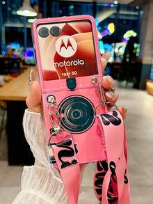 1pc Vintage Camera Strap Crossbody Case Compatible With Samsung Galaxy Z Flip7 Foldable Phone, Blue/Red - Multicolor - View 25