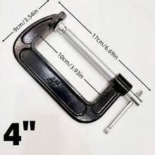 1 件 2/4/6/8 英寸铁制木工 G 型夹 C 型夹 重型快速夹持 G 型夹木工夹 - 黑色 - 查看 3