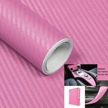 3D Pink Carbon Fiber Vinyl Wrap Roll, With Air Release Technology - Self-Adhesive Car Sticker, Suitable For Exterior And Interior Vehicle, Fits Most Vehicles, Durable And Easy To Apply, Vehicle Customization, Modern Vehicle Style, High-Quality Adhesive