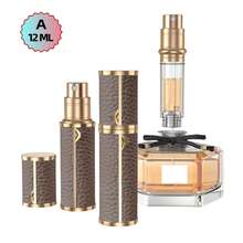 超纤维皮革包覆合金，优质旅行香水瓶，香水喷雾泵，从瓶底填充香水喷雾，可再填充迷你香水分配器/5ML 容量