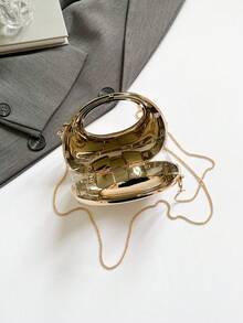 时尚亚克力手包 - 新月设计，优雅的社交名人晚装包，配有可拆卸肩带，个性化时尚配饰 - 彩色 - 查看 6