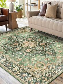 1 tấm thảm phong cách cổ điển, thảm hình chữ nhật bằng polyester truyền thống Bohemian màu đỏ cũ dễ giặt, thích hợp cho phòng khách, hành lang, đầu giường, phòng khách, phòng ngủ, văn phòng, nhà bếp, trang trí nhà kiểu nông trại - Nhiều màu - Xem 2