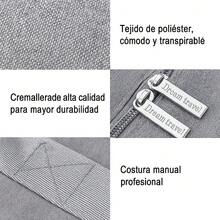 PUBAMALL Bolso Deportivo con Bolsa de Zapatos, Fin de Semana con Equipaje de Mano, Bolsa de Playa (One Pack, Gris) - gris - Ver 3