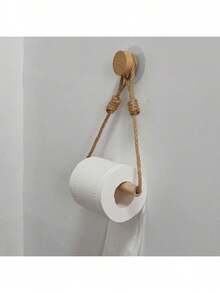 1/2 Stück dekorative hängende Toilettenpapier-Handtuchhalter - platzsparender Badezimmer-Papierrollenspender mit einfachem Rollenwechsel - stilvolle Badezimmeraccessoires für moderne Häuser, Haushaltswaren, Tisch, Heimdekoration, Heimorganisation und Aufbewahrung - Braun - Übersicht 5
