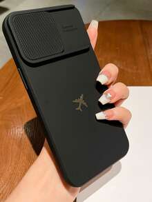 时尚新款金属飞机标志防摔手机壳保护套适用于 iPhone11/12/13/14/15/16 PROMAX 防水防震防刮 - 黑色 - 查看 3