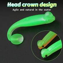 20pcs/Pack, Single Piece Size: 6.1cm, 1.3g, Fishing Soft Bait, Fish Bait, Fishing Supplies, Dual-Color Lure Bait, Artificial Bait, Lifelike Fish Bait, Suitable For All Water Bodies