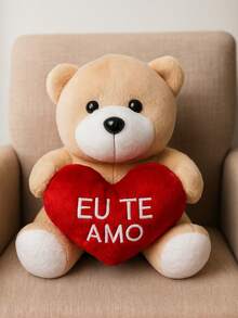 Kit 5 Teddy Bear With Embroidered Heart "I Love You" 20 Cm - Valentine's Day, Mother's Day - Màu nâu  Mocha - Xem 5
