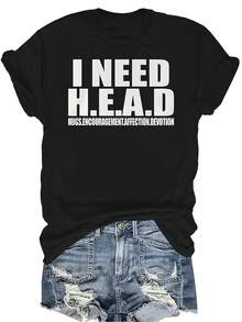 Necesito una camiseta de mujer unisex de verano, casual, transpirable, de cuello redondo, de manga corta, de estilo urbano y versátil, adecuada para adolescentes y adultos - Negro - Ver 1
