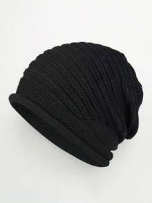 Neue Herbst/Winter gestrickte Beanie Mütze, warme Strick Kappe mit Umschlag, Unisex Ski Mütze, Radfahren Kopfbedeckung, Mütze für kaltes Wetter