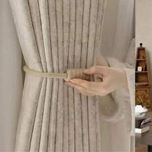 1 件欧式提花高端遮光窗帘适用于豪华客厅卧室别墅阳台，高品质遮光窗帘 - 駝色 - 查看 5