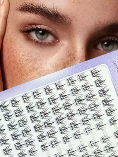 120PCS Sunflower False Eyelashes Wispy Fluffy Natural Volume Cat Eye Effect Daily Makeup Reusable Easy Apply Beginner Friendly