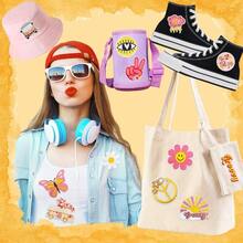 22Pcs Summer Iron On Patches Vintage Embroidered Patches Cute Hawaiian Applique Patches Clothing Backpacks Jeans Hats