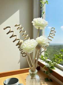 9件套藤条香薰套装，藤条香薰扩香器及替换花材，适用于家居及办公装饰，天然色