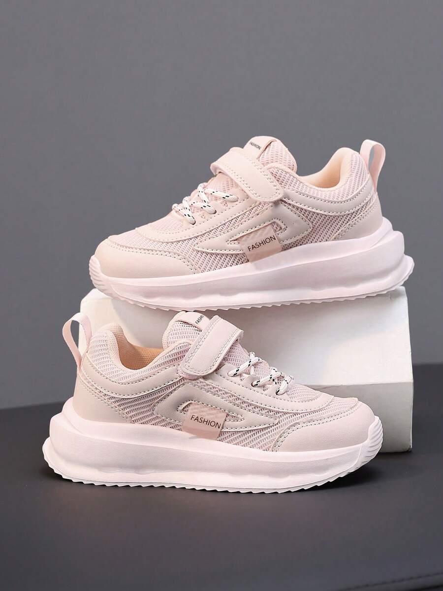 A Pair Summer Shoes For Girls Girls Kids Shoes Fashion Sneakers Shoes Kids Girls Sport Girl Sneaker Kids Purple Shoes Running Shoes Girls Girls Blush Trainers Block Colours Kids Sport Shoes Light Boot Females - Pink - View 1